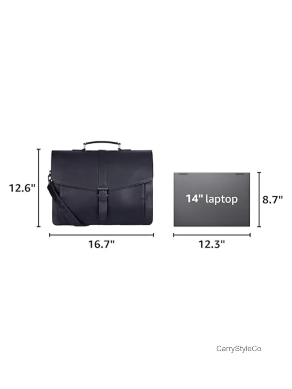 Men's Faux Leather Laptop Briefcase 15.6 Inch Office Business Travel Messenger